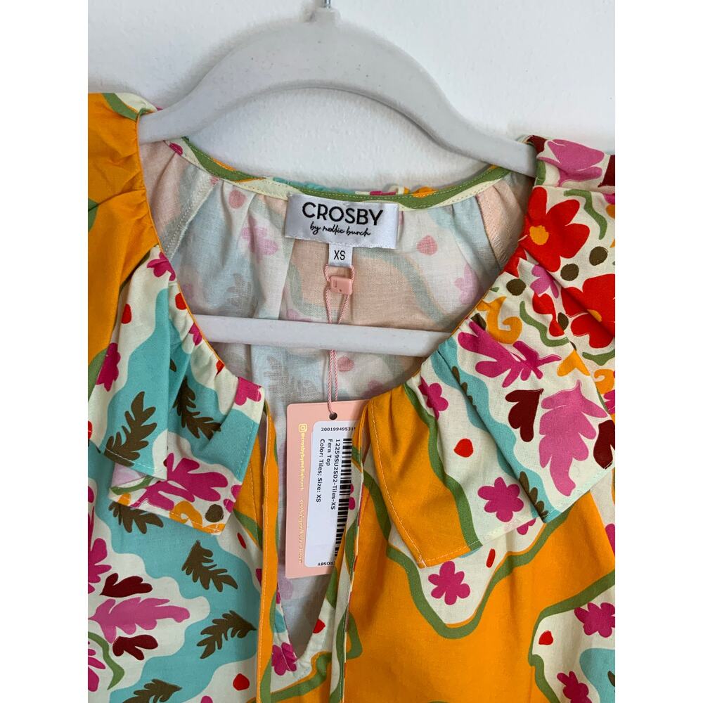 Crosby by Mollie Burch Fern Flutter Sleeves Top NWT size XS - Picture 5 of 9